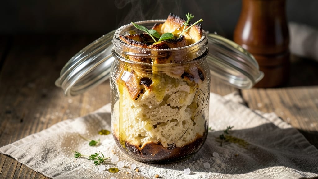 Atomic Bread in a Jar Recipe: No-Knead, Foil-Sealed Rise for Crusty Crumb