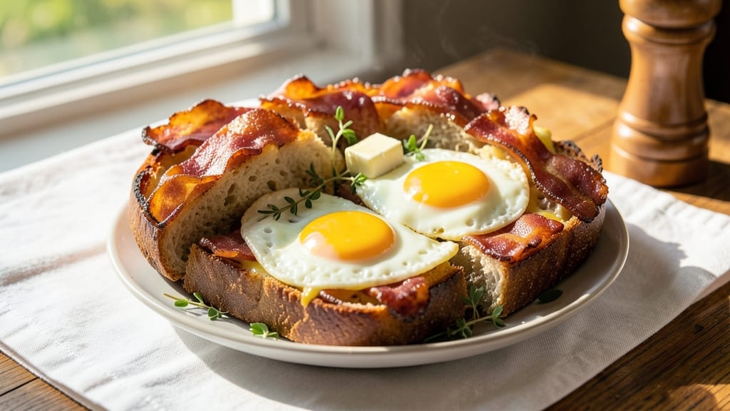 Amish Bacon, Egg, and Cheese Bread Recipe: Flaky Layers Packed With Savory Surprises