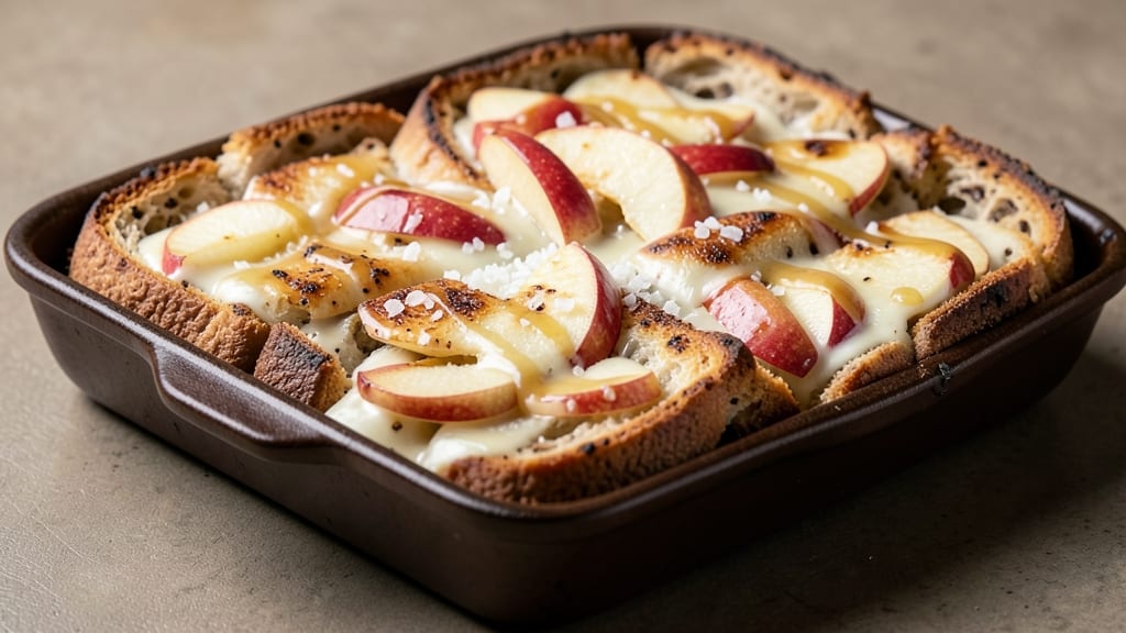 Apple and Rye Bread Pudding Recipe: Spiced Apple Swirls and Toasty Rye Crunch