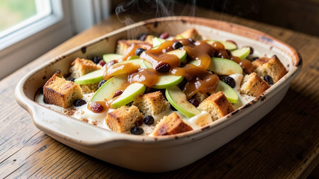 Apple Raisin Bread Pudding Recipe: Spiced Warmth With Caramelized Fruit
