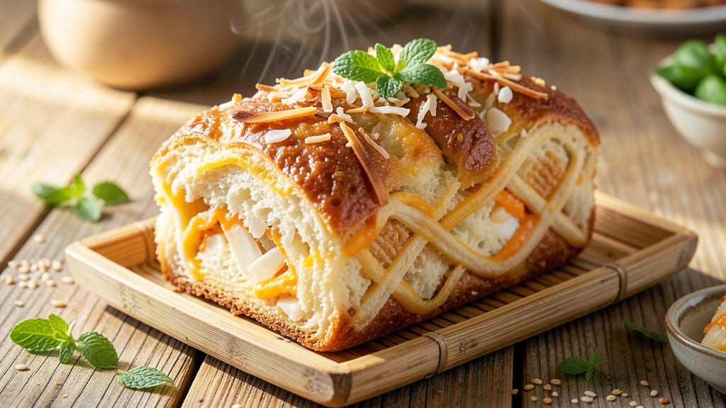 Asian Coconut Bread Recipe: Tropical Sweetness With Crunchy Top