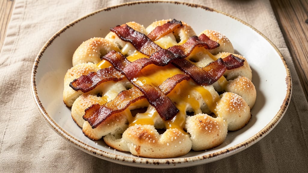 Bacon and Cheese Monkey Bread Recipe: Pull-Apart Crunch With Gooey Pulls Inside