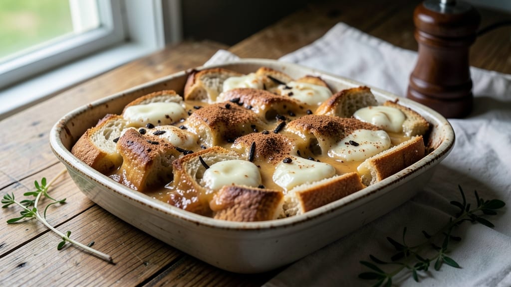 B Smith's Bread Pudding Recipe: Vanilla Custard Core With Toasted Bread Crunch