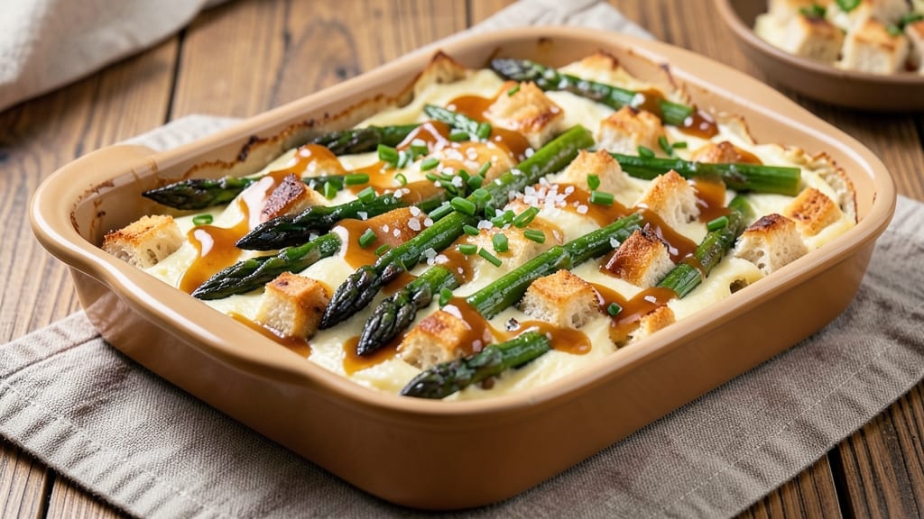 Asparagus Bread Pudding Recipe: Savory-Sweet Twist With Crispy Top
