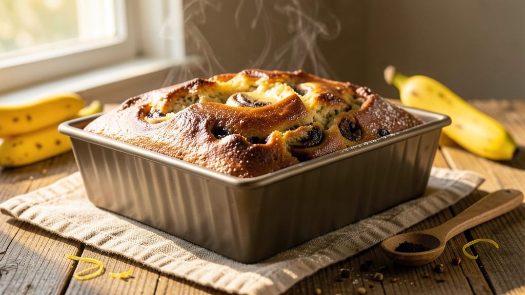 American Banana Bread Recipe: Spiced Walnut Streusel Top