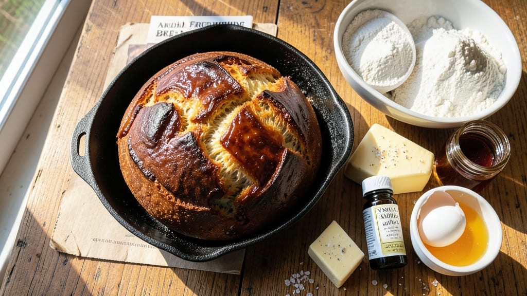 Amish Friendship Bread Recipe Card: Sweet Molasses Crust With Hidden Walnut Surprise