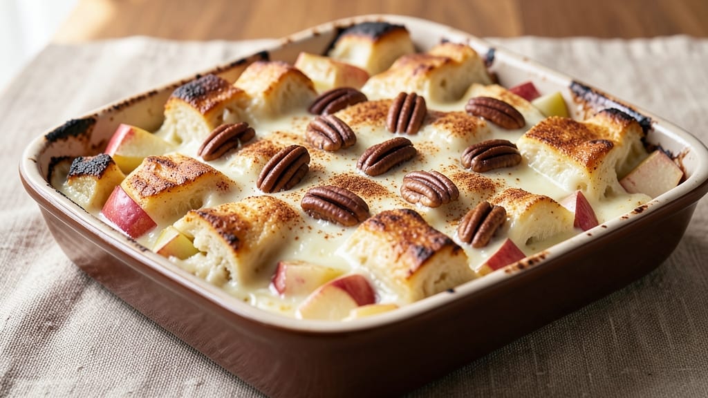 Apple Pecan Bread Pudding Recipe: Buttery Swirls and Crunchy Top Magic