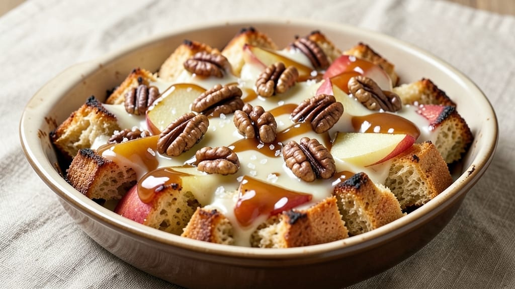 Apple Walnut Bread Pudding Recipe: Spiced Apple-Walnut Crunch in Every Bite