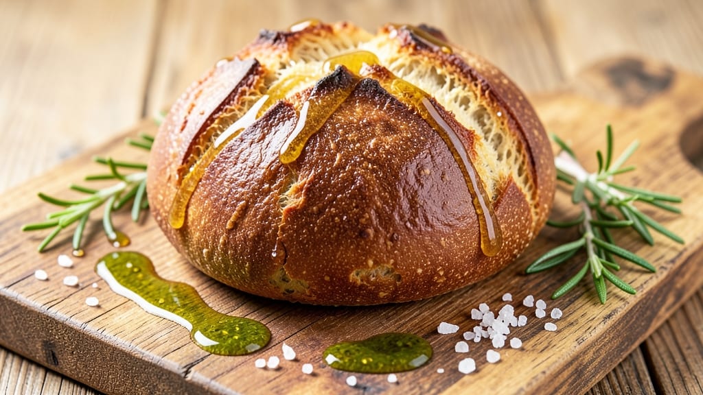 Airy Artisan Bread Recipe: Olive Oil-Poofed Crust With Cloud-Light Crumb